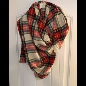 Ann Taylor Plaid Blanket Scarf